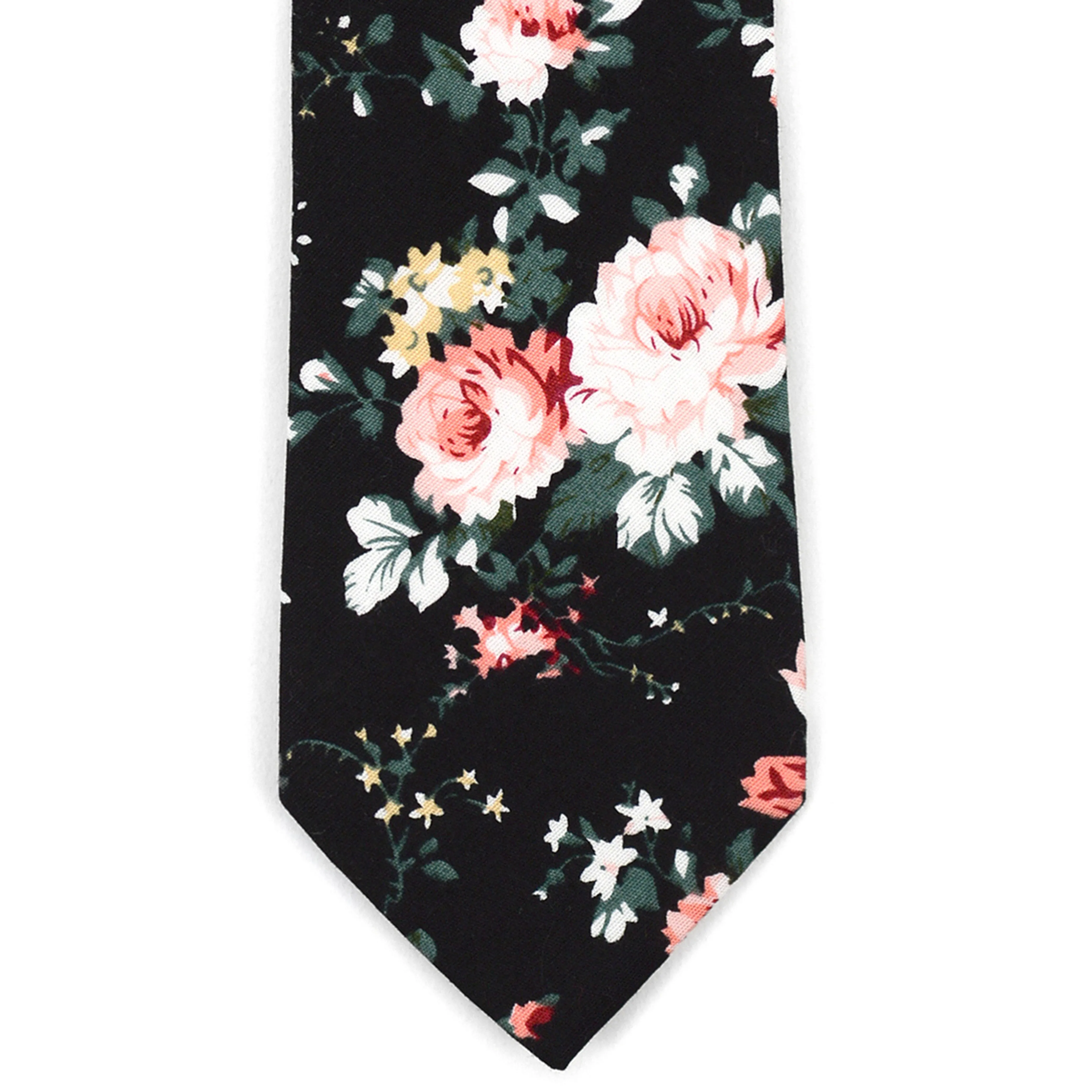 100% Cotton Tie Print Necktie Men Fashion Classical 2.5" Slim Skinny Ties Flower