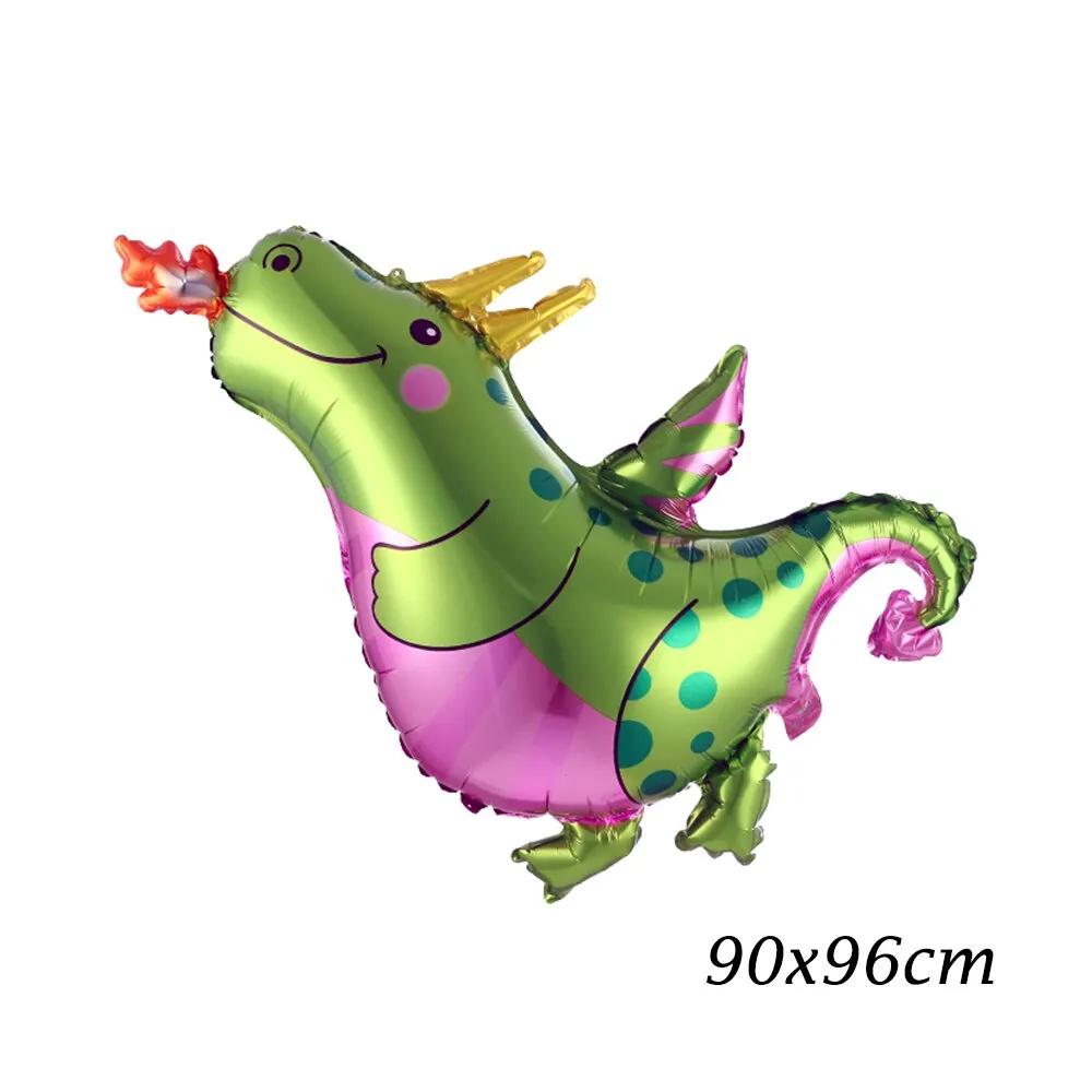 1pc Large 4D Dinosaur Foil Balloons Green Dinosaur Standing Dragon Birthday Party Decorations Kids Supplies Boy Toys Air Globos