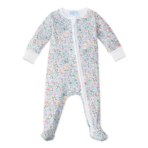 Bunny Garden Zip Baby  Onesie