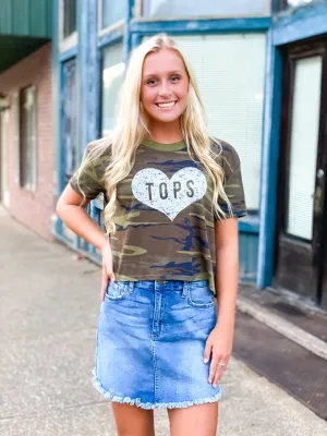 Cropped Camo TOPS Tee