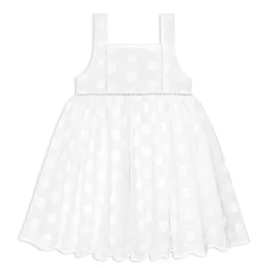 girls white square neck dress