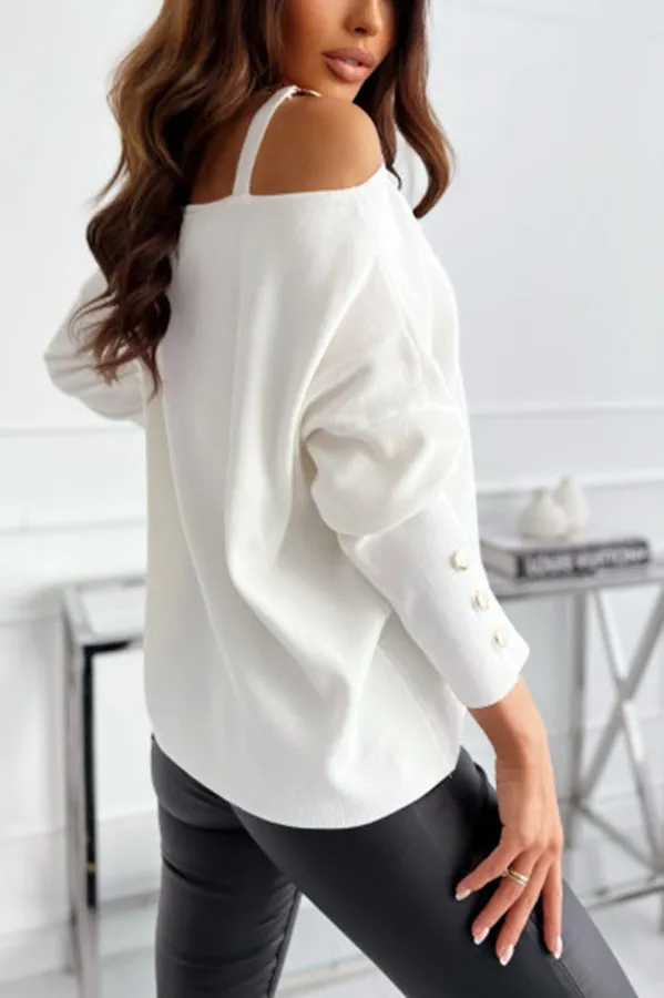 Hello Lovely Cold Shoulder Loose Top