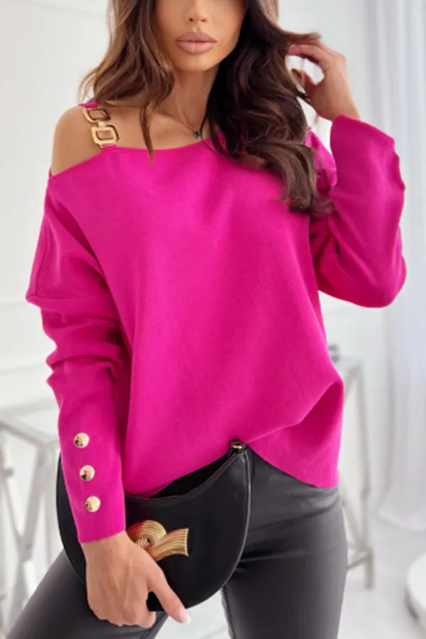 Hello Lovely Cold Shoulder Loose Top