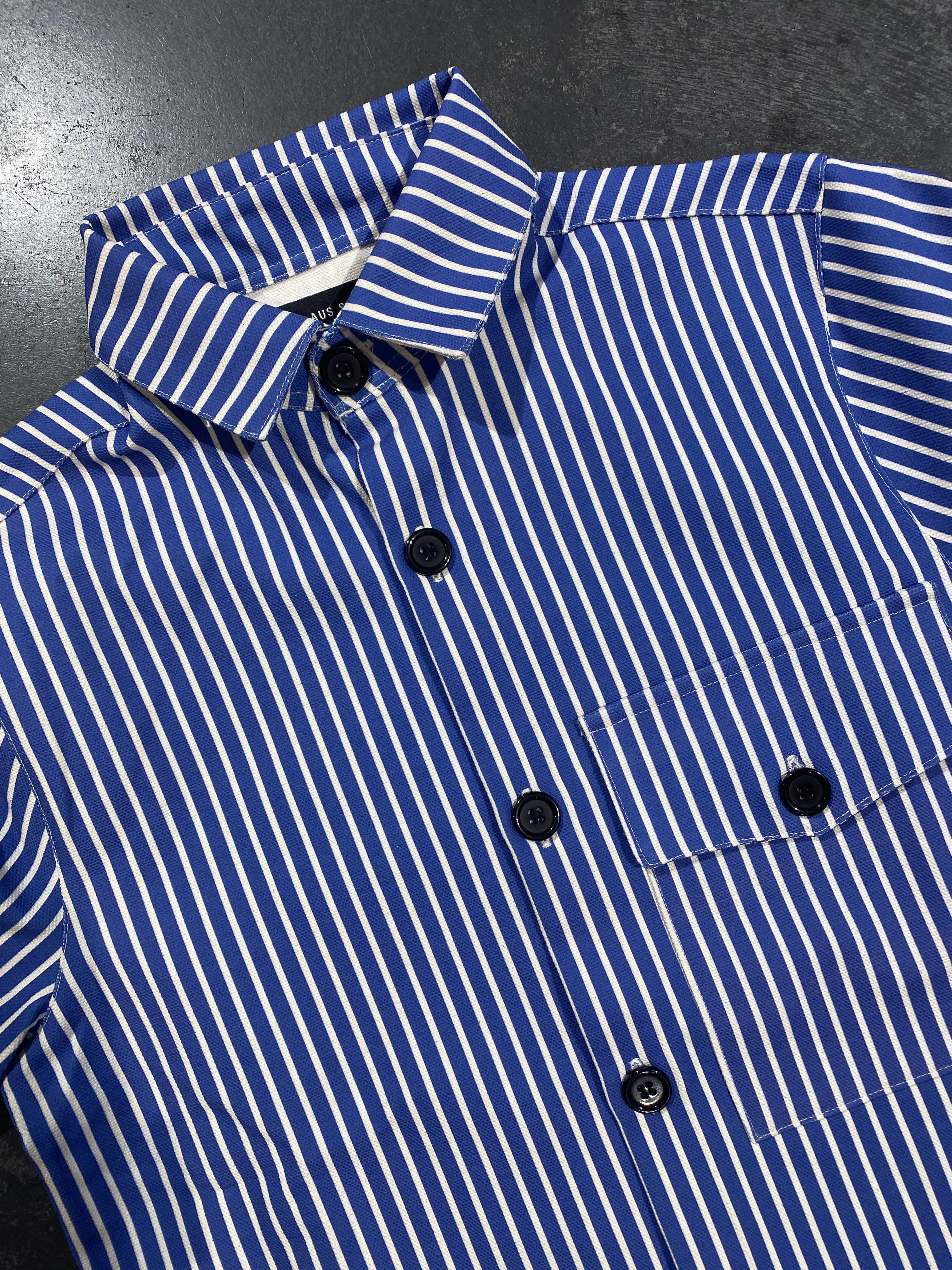 Made In Denmark Striped Overshirt (Blue/White) - Klaus Samse