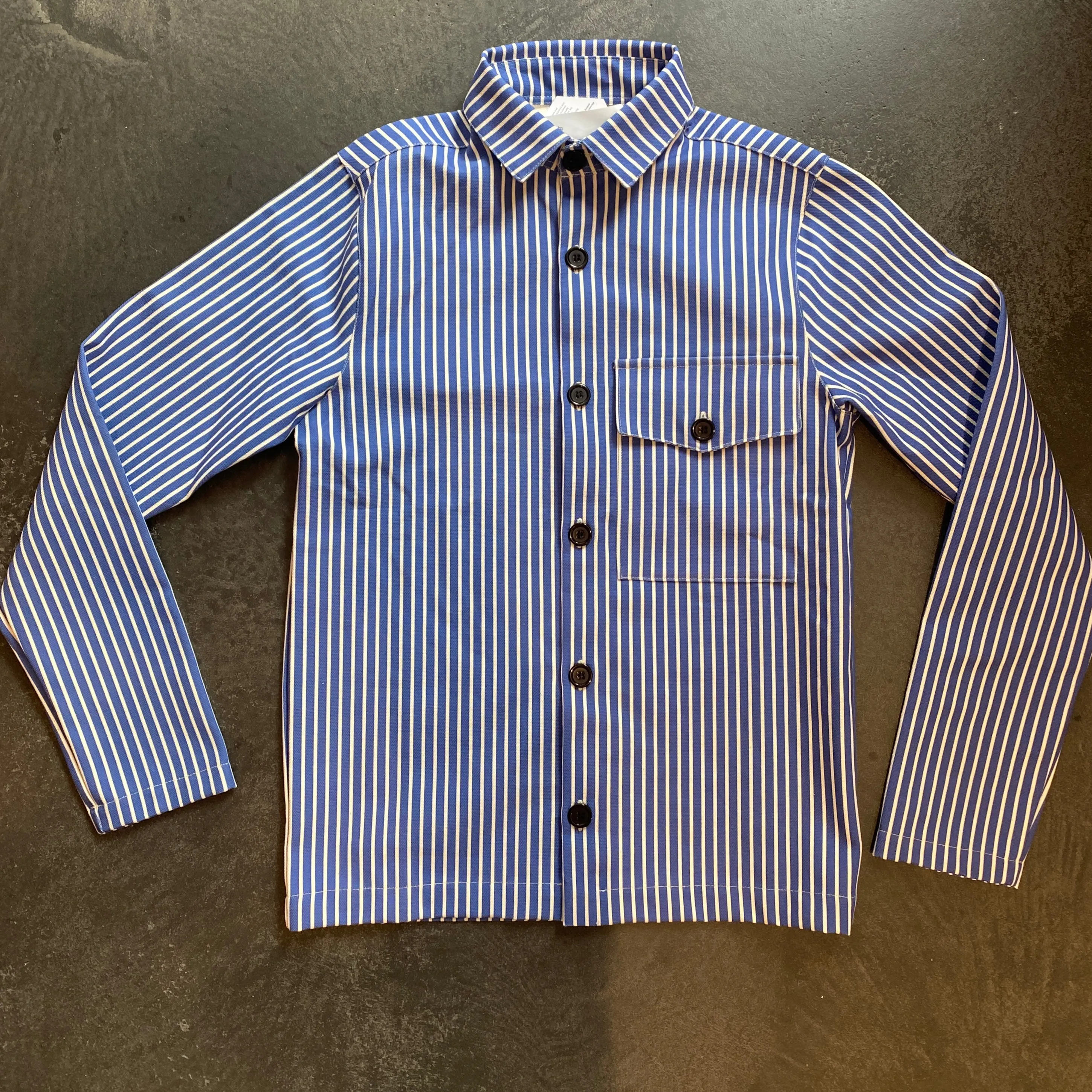 Made In Denmark Striped Overshirt (Blue/White) - Klaus Samse