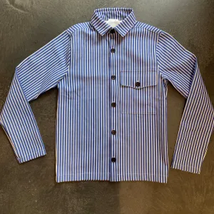 Made In Denmark Striped Overshirt (Blue/White) - Klaus Samse