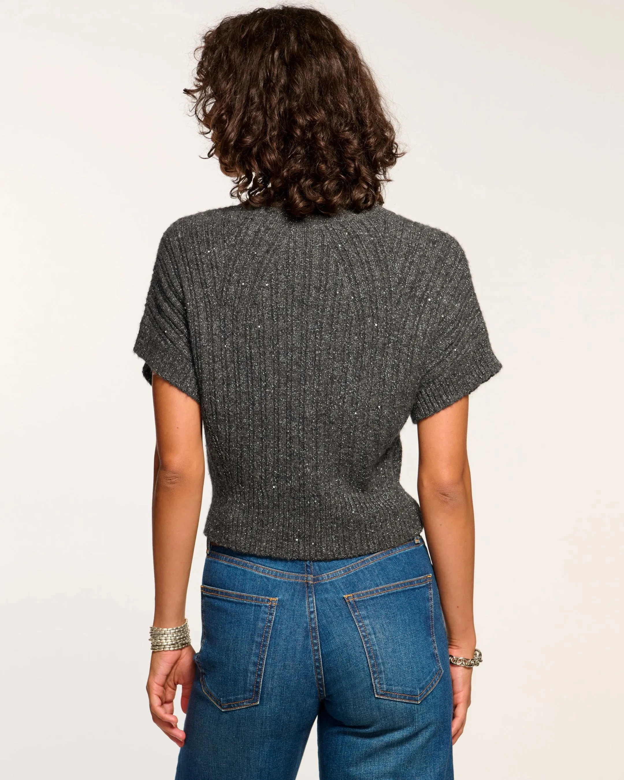 Ramy Brook Amadeus Short Sleeve Wool Sweater