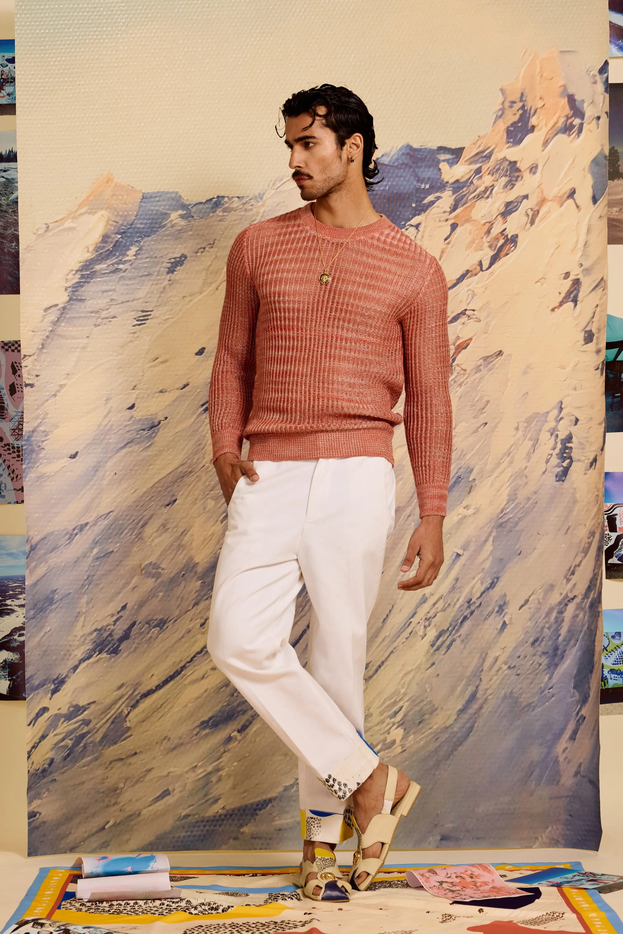 Salmon Ombre Knitted Jumper