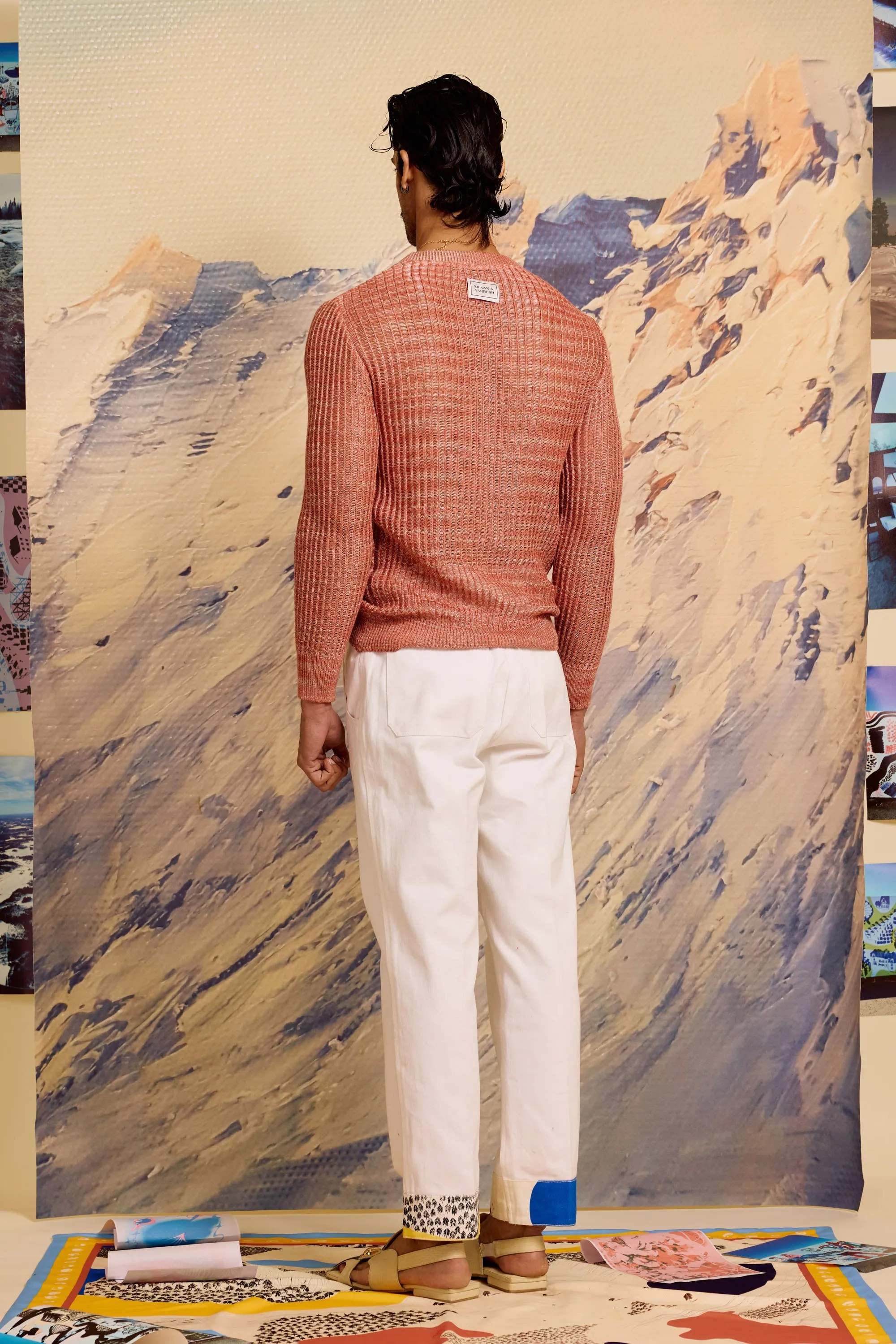 Salmon Ombre Knitted Jumper